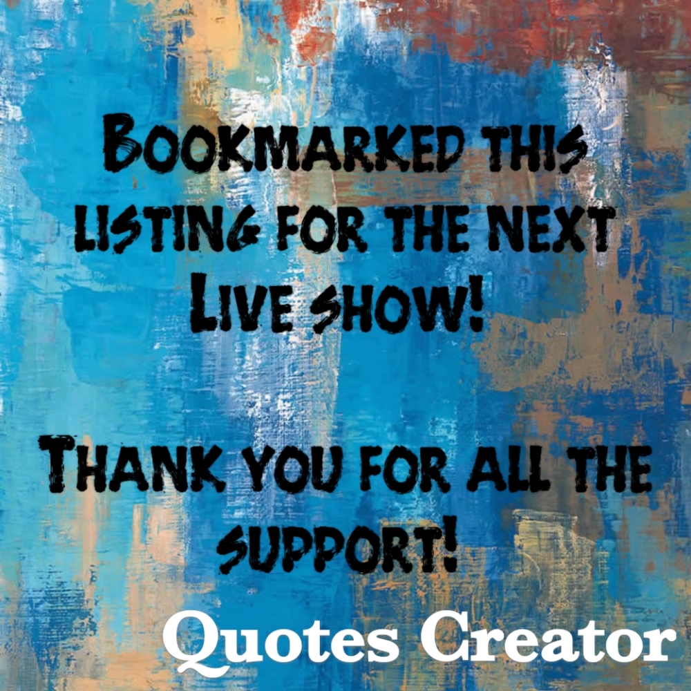 Bookmark this listing for my next show and check out my IG